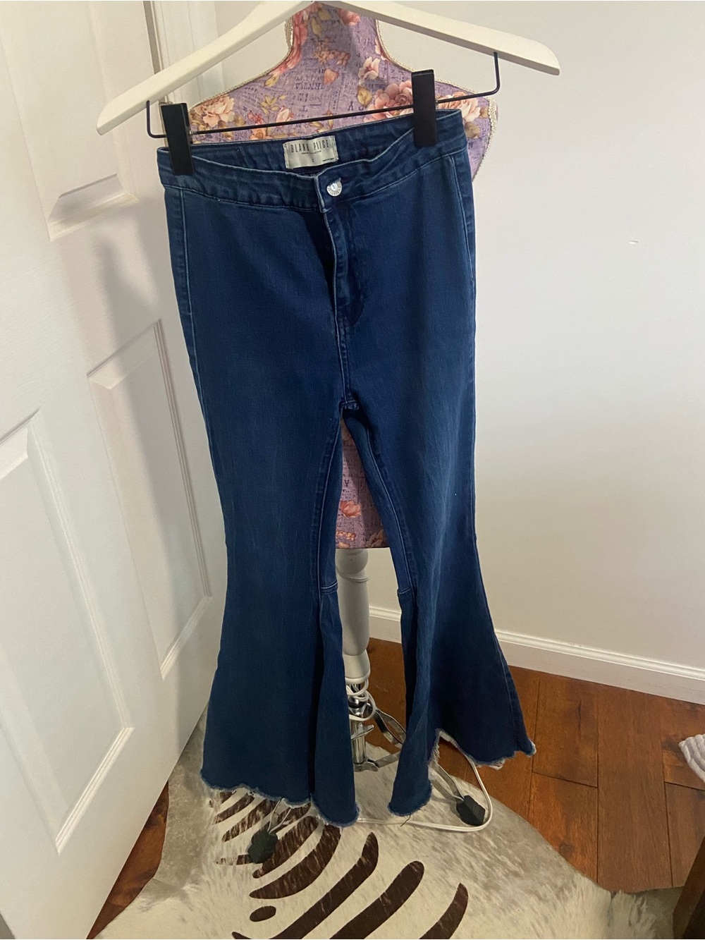 Blank Paige high rise flare jeans small